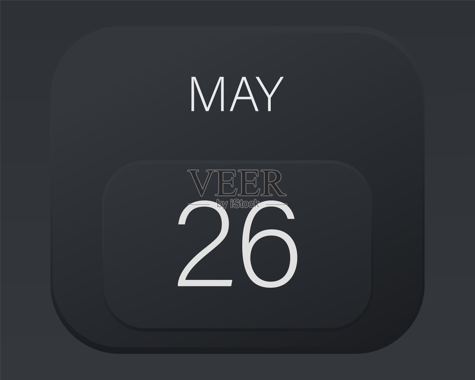 设计日历2021年在时尚的黑色风格插画图片素材