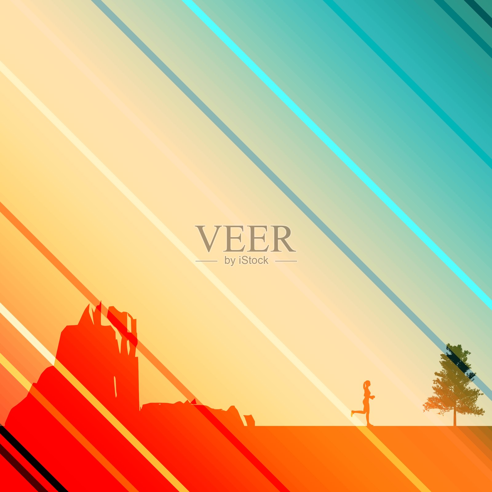 运行夫人轮廓插画图片素材