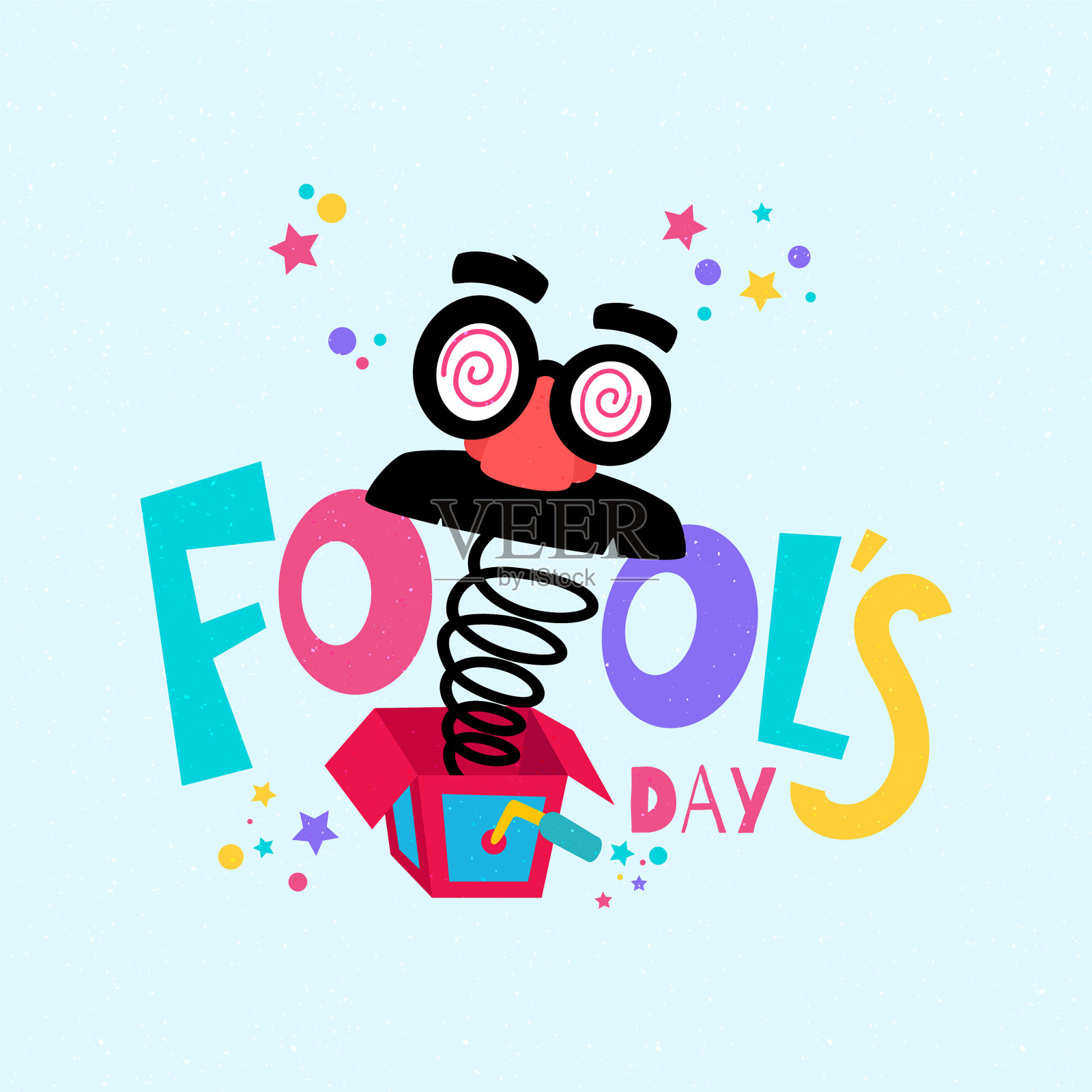 四月愚人节的海报插画图片素材