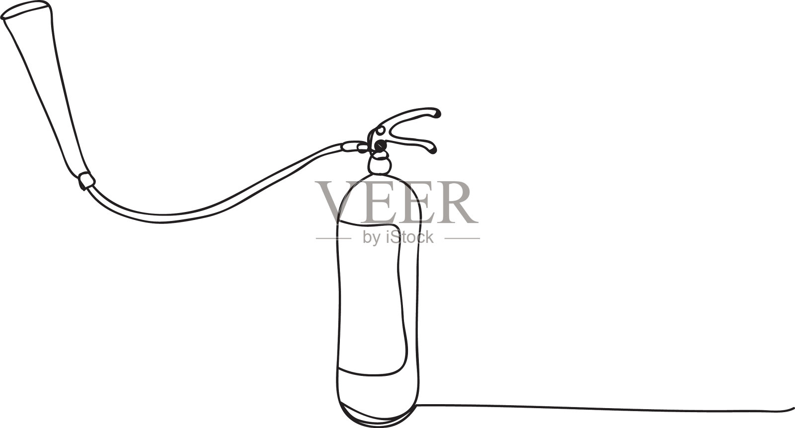 消防线描风格设计插画图片素材