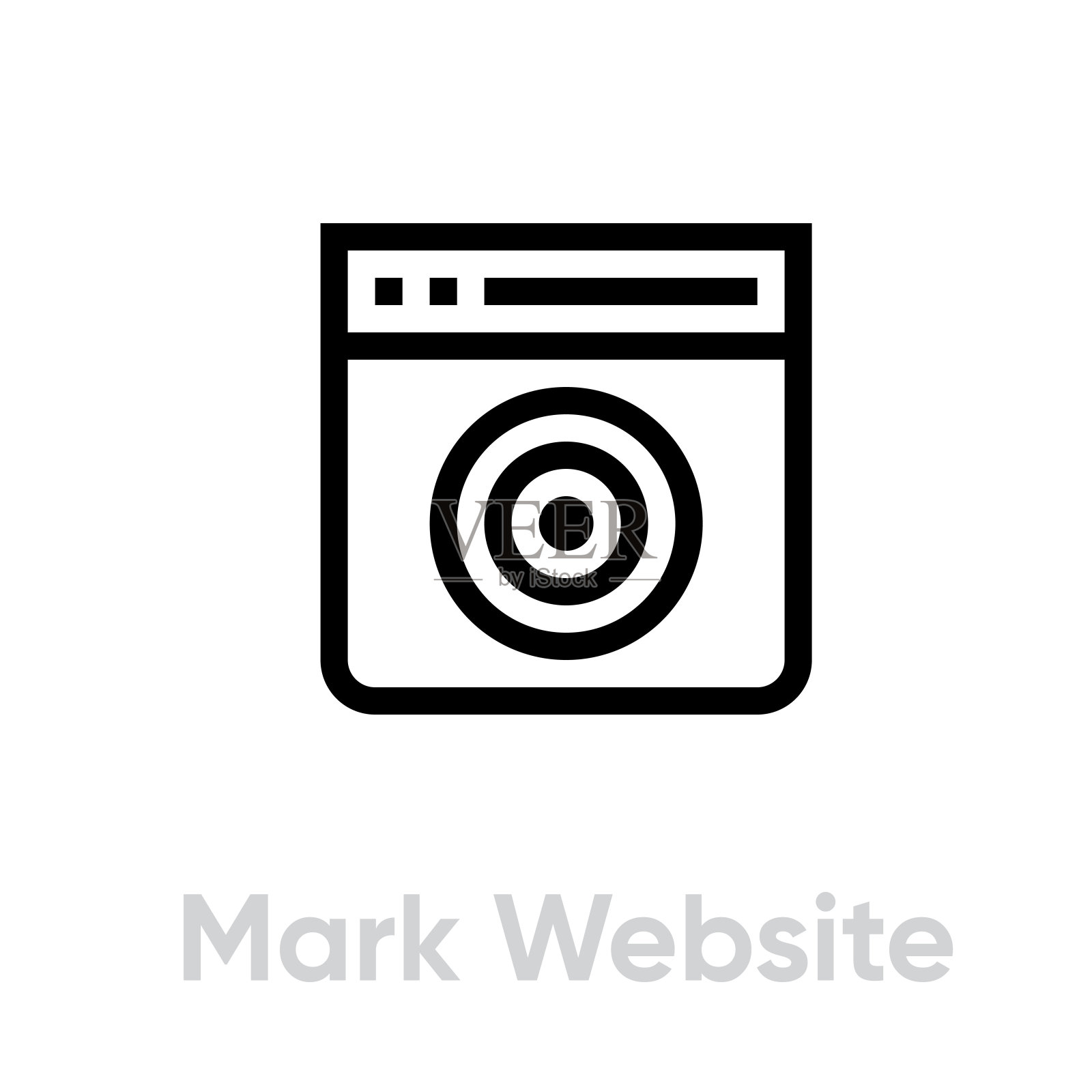 马克网站个人目标图标。可编辑的行向量。图标素材