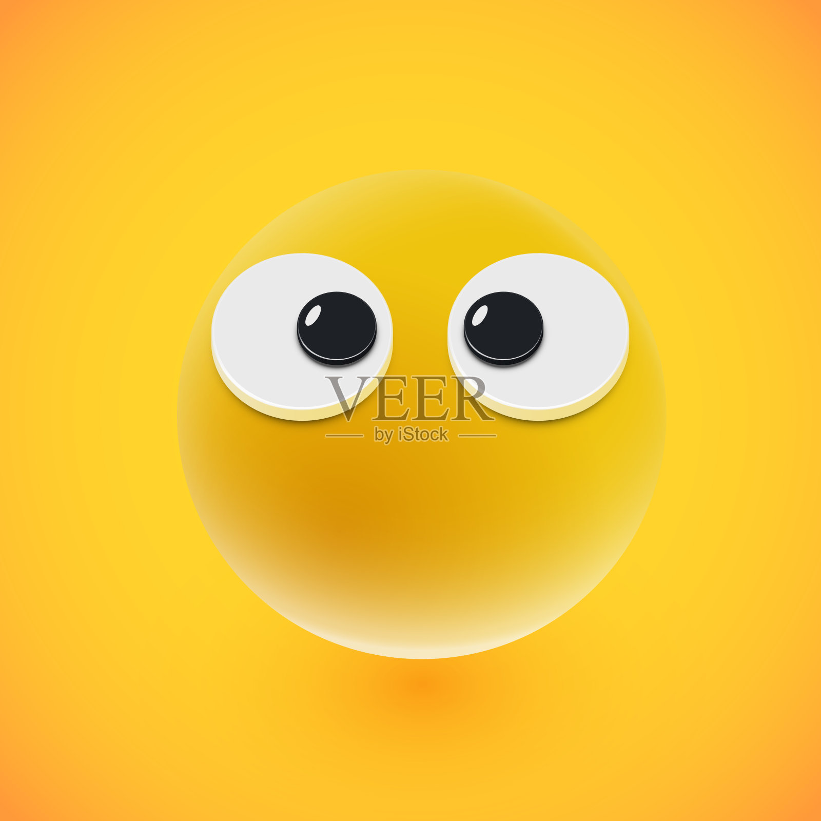 黄色高细节表情脸,矢量插图插画图片素材