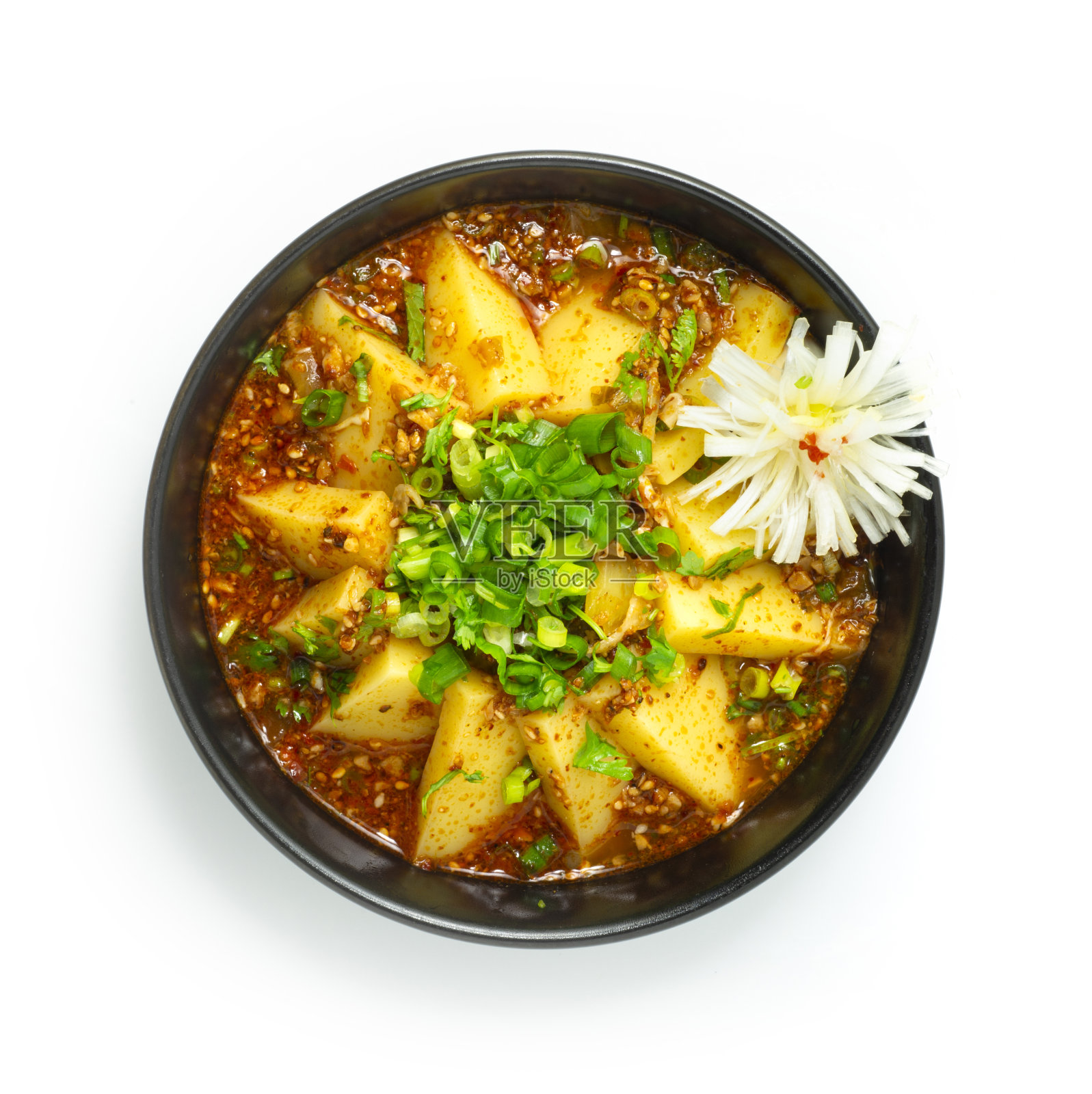 凉粉酱汁凉粉照片摄影图片