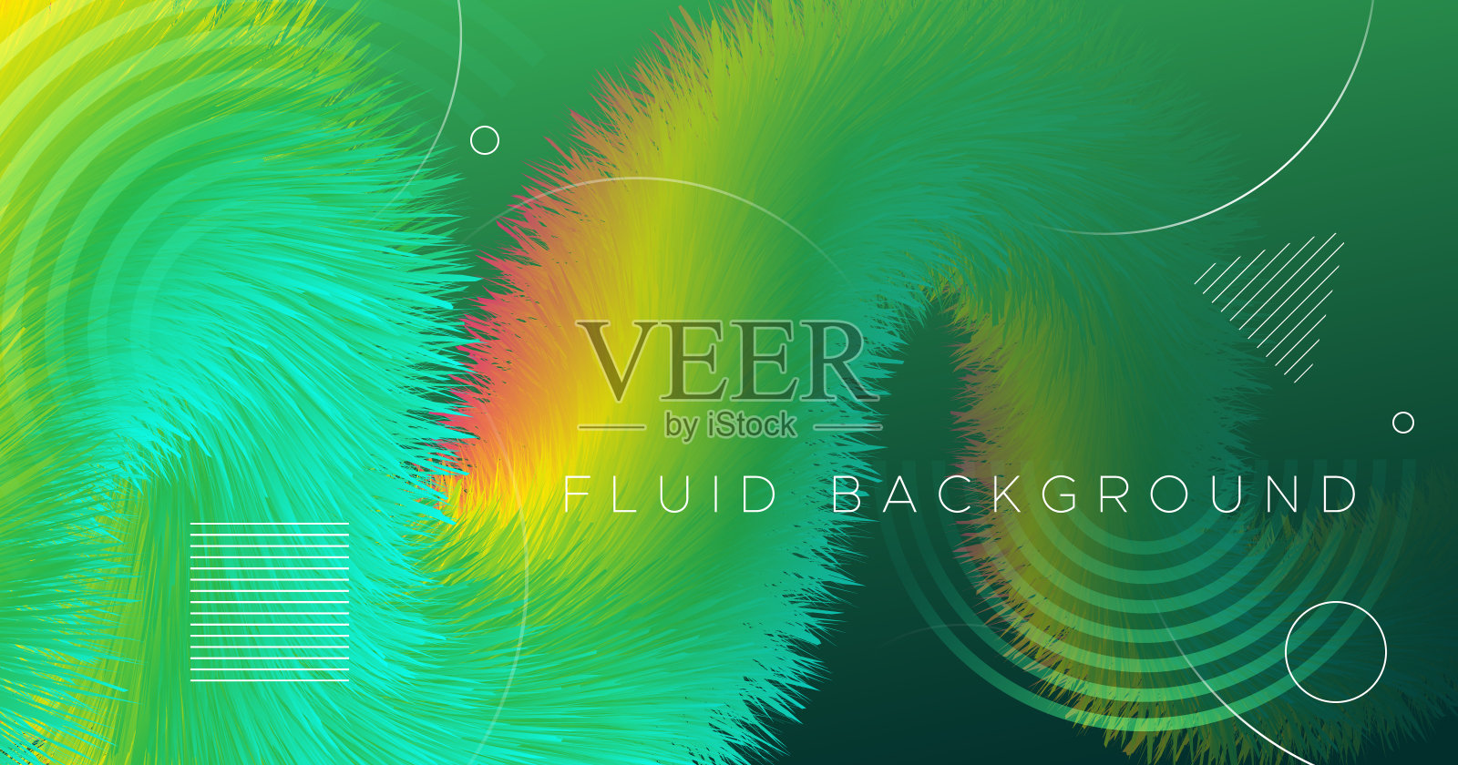 五颜六色的液体背景。霓虹灯梯度运动。插画图片素材