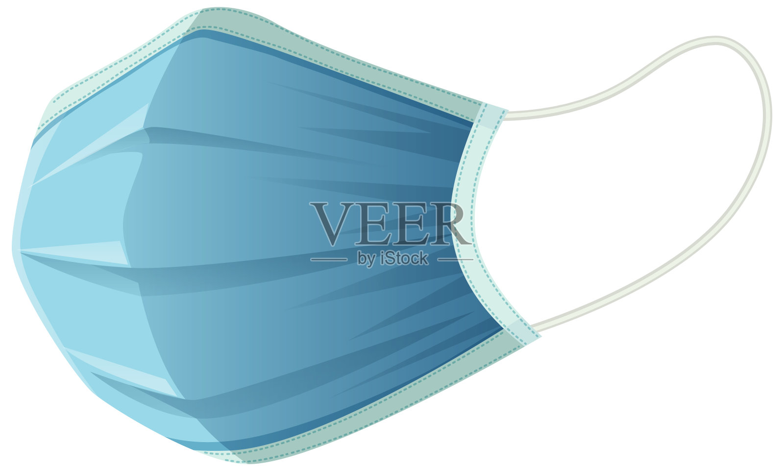 白色背景上的医用口罩插画图片素材