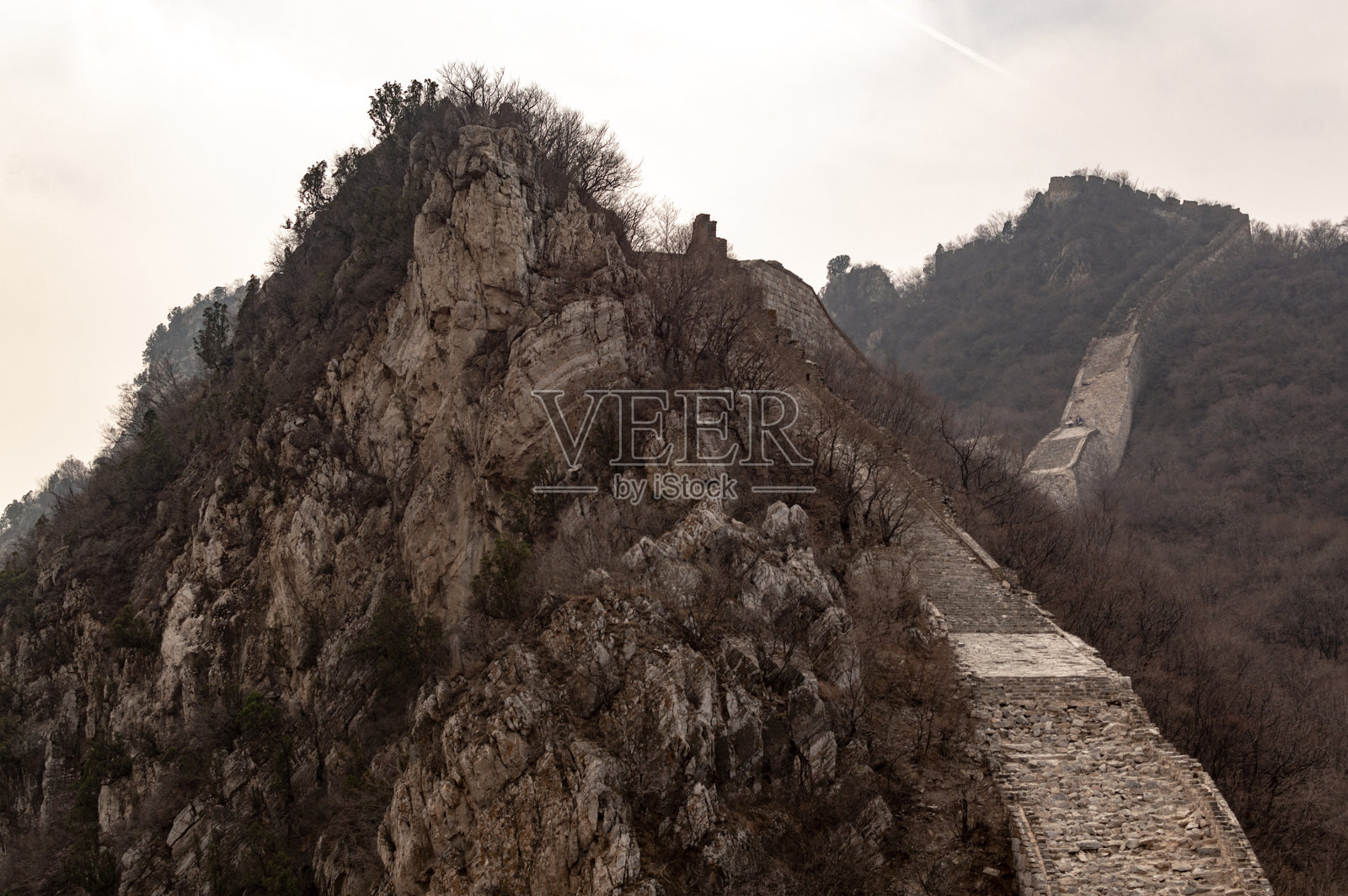 剑口,中国长城未修复的一段照片摄影图片