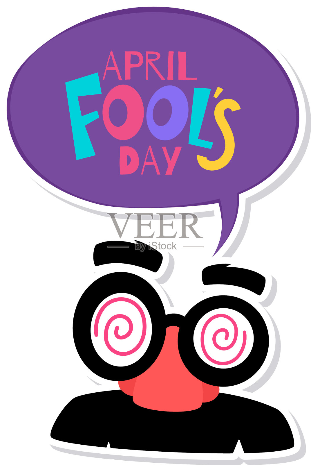 四月愚人节的海报插画图片素材