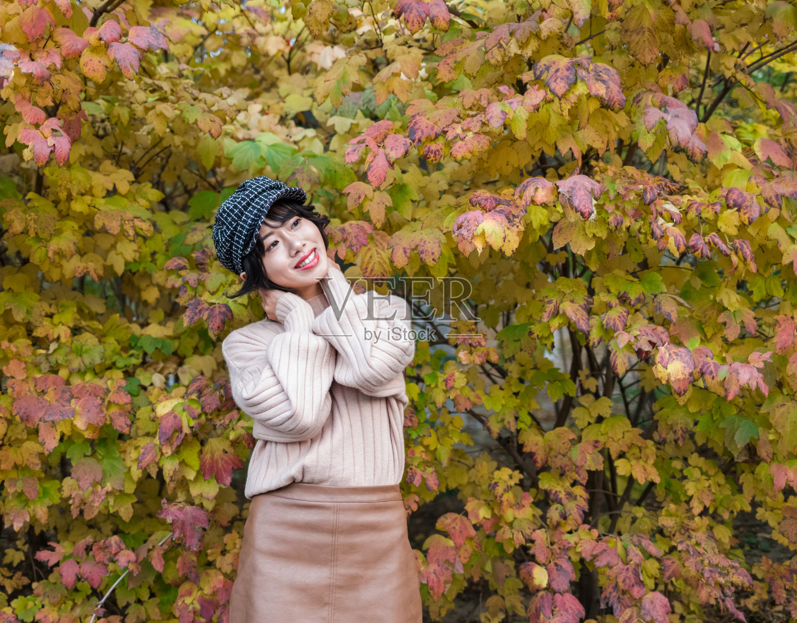 自然中的美女照片摄影图片