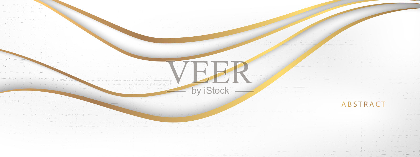 抽象的灰色和金色背景海报与动态波浪。矢量图解。插画图片素材