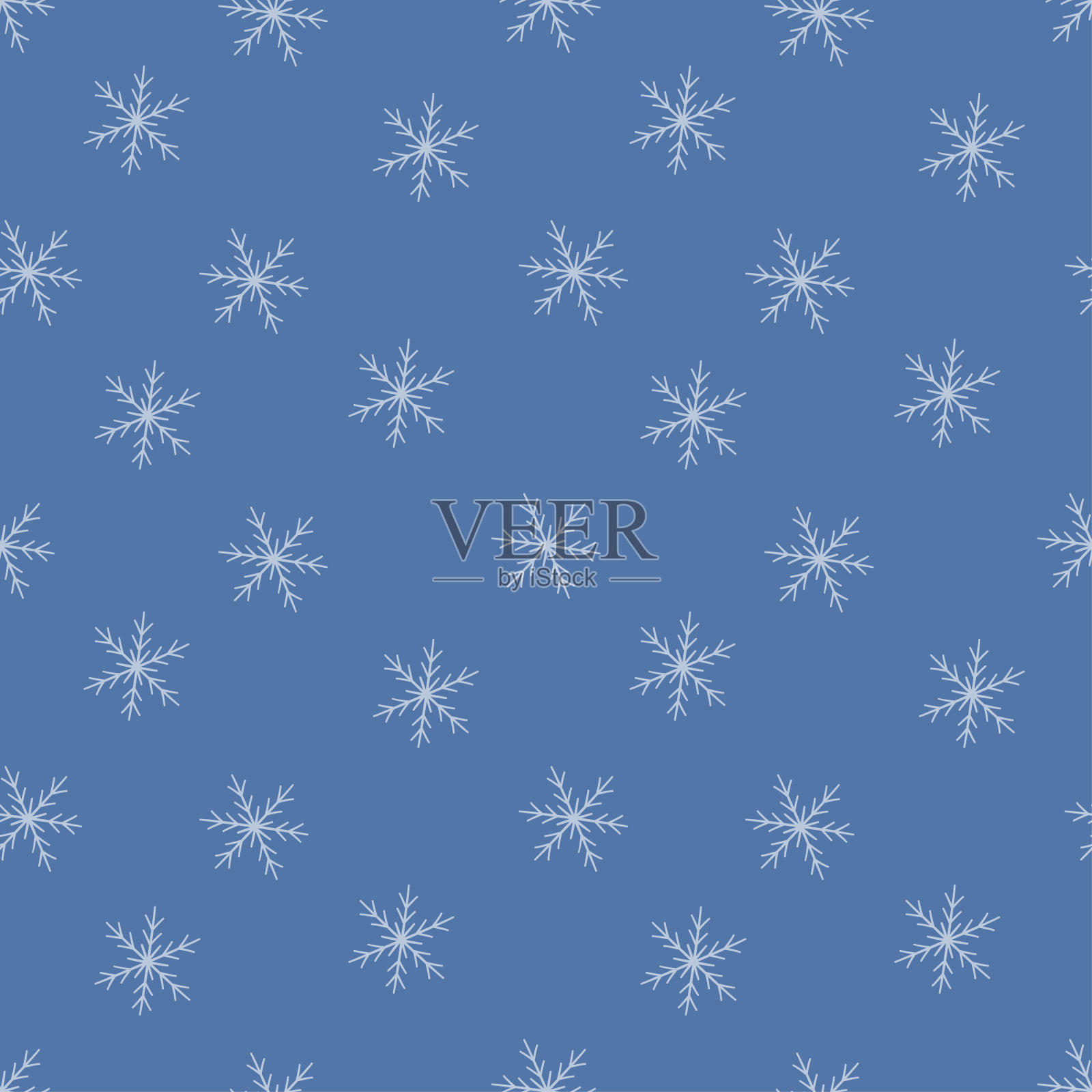 无缝图案与冬天的雪花。手绘雪纹理。矢量图插画图片素材