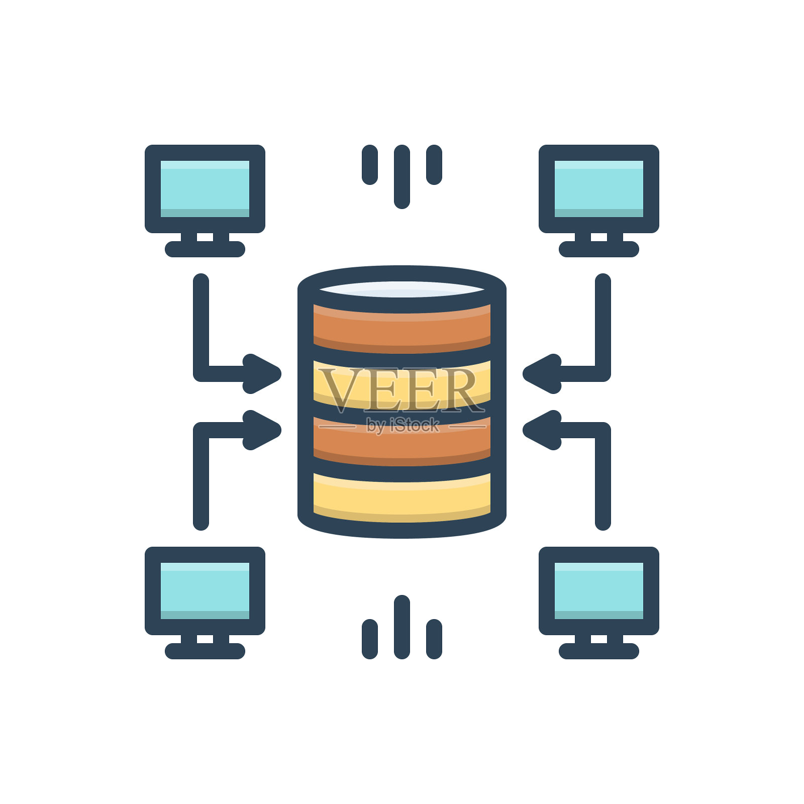 数据仓库插画图片素材