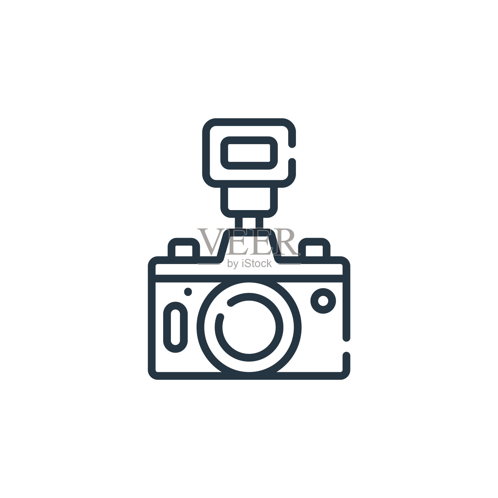 相机矢量图标孤立在白色背景。轮廓,细线相机图标,用于网站设计和手机,应用程序开发。细线相机轮廓图标矢量插图。图标素材