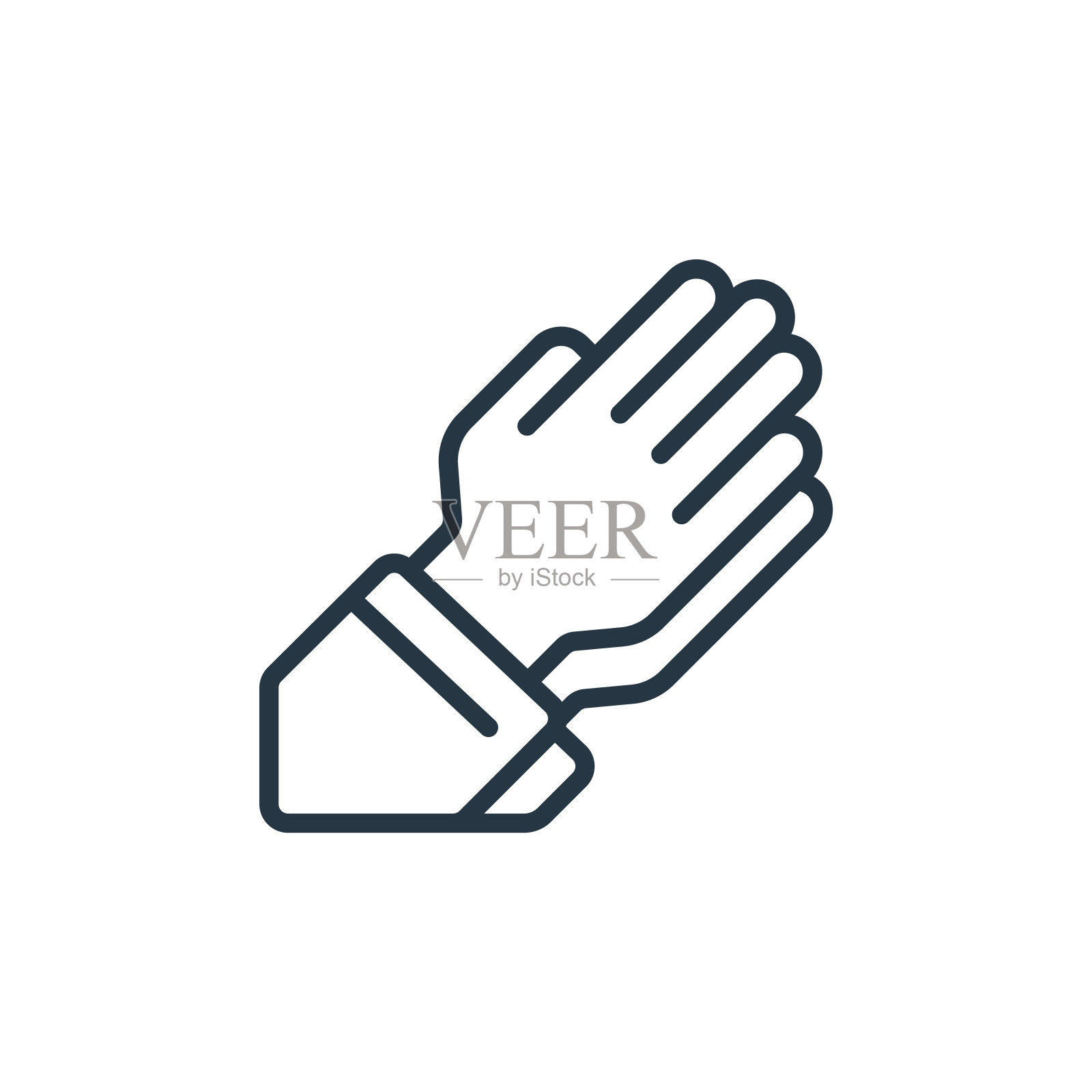 祈祷图标矢量从斋月的概念。细线插图祈祷可编辑的笔触。祈祷线性符号用于web和移动应用程序,标志,印刷媒体。图标素材