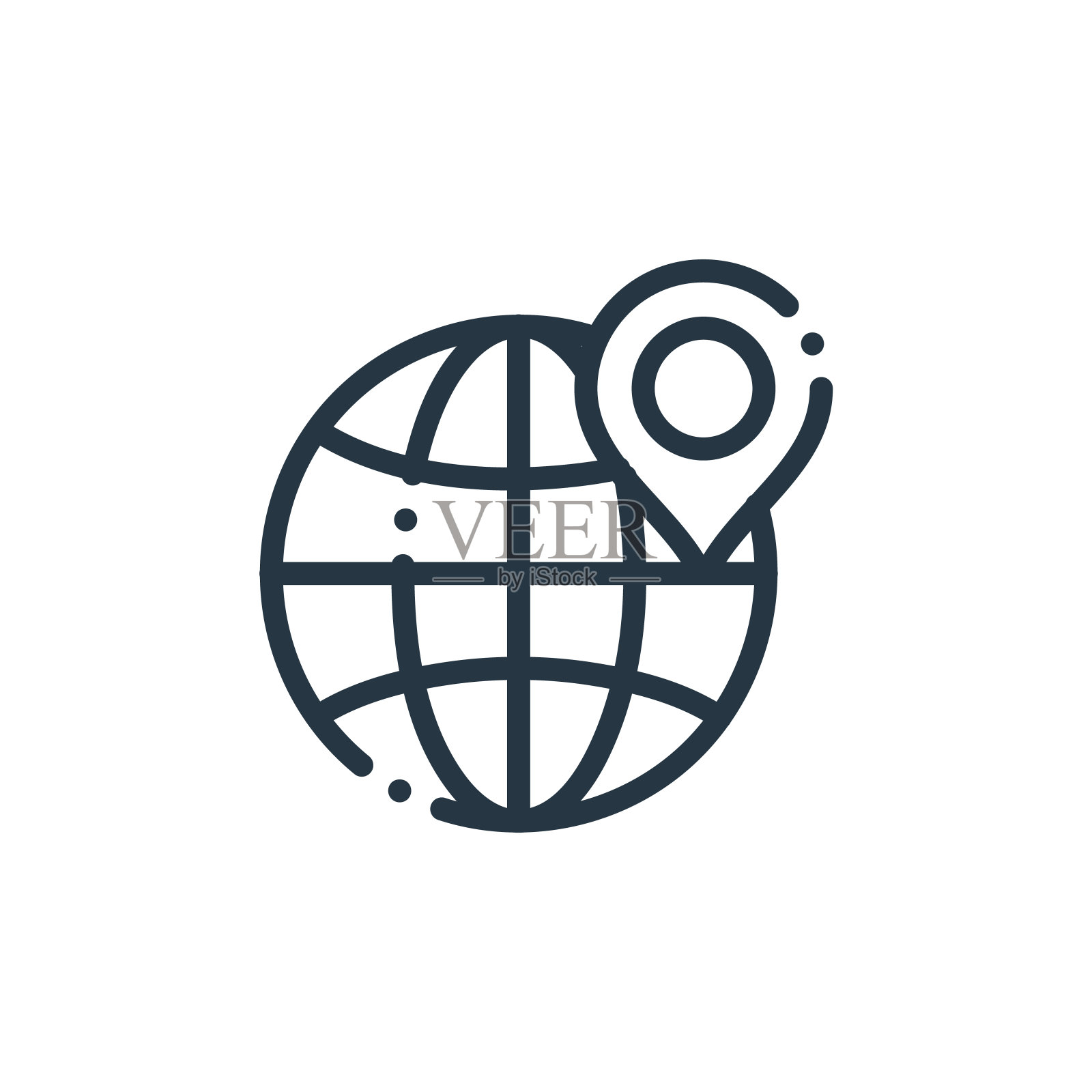 位置图标矢量从旅行和冒险的概念。细线插图的位置可编辑的笔触。定位线性标志,用于web和移动应用程序,标志,印刷媒体。图标素材