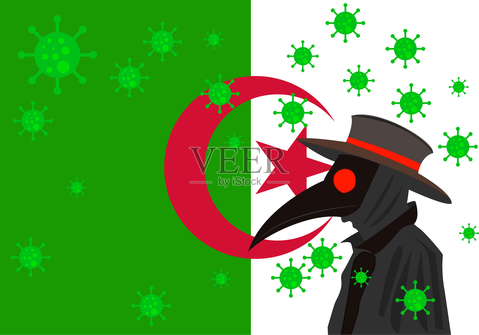 超过班德拉阿尔及利亚的博士插画图片素材