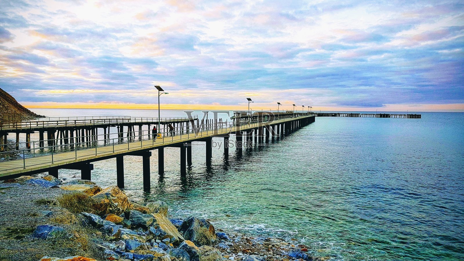 南澳大利亚,Rapid Bay Jetty。照片摄影图片