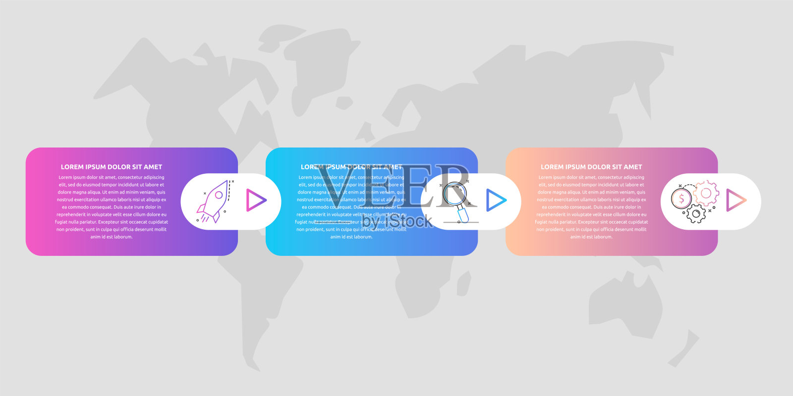 时间轴创意设计3D信息图模板。业务矢量插图3个选项,箭头。可以用于图表吗设计模板素材