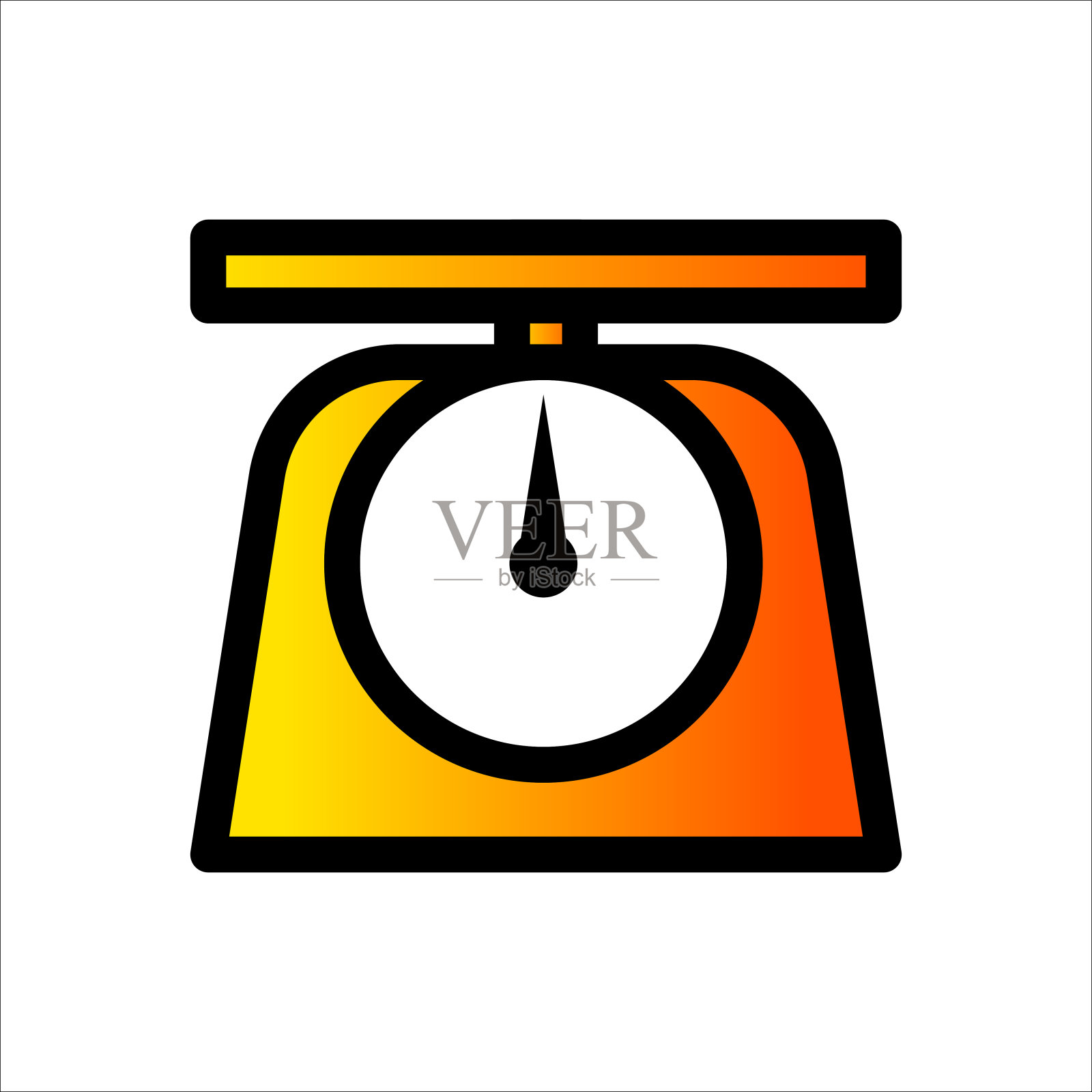 重量比例矢量插图。对食品或餐饮行业有好处。插画图片素材