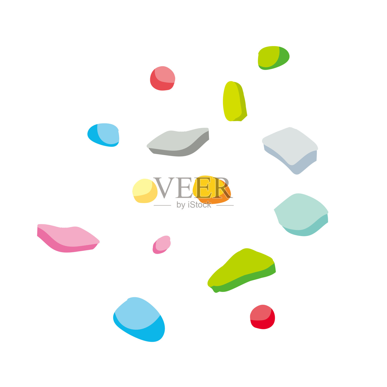 微塑料矢量插图插画图片素材