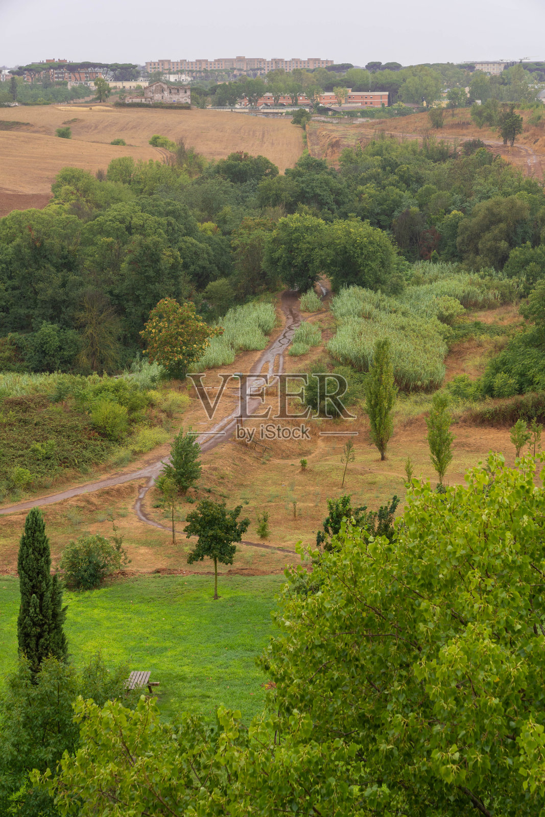 罗马山水在雨后,在阴天色彩纯正鲜艳照片摄影图片