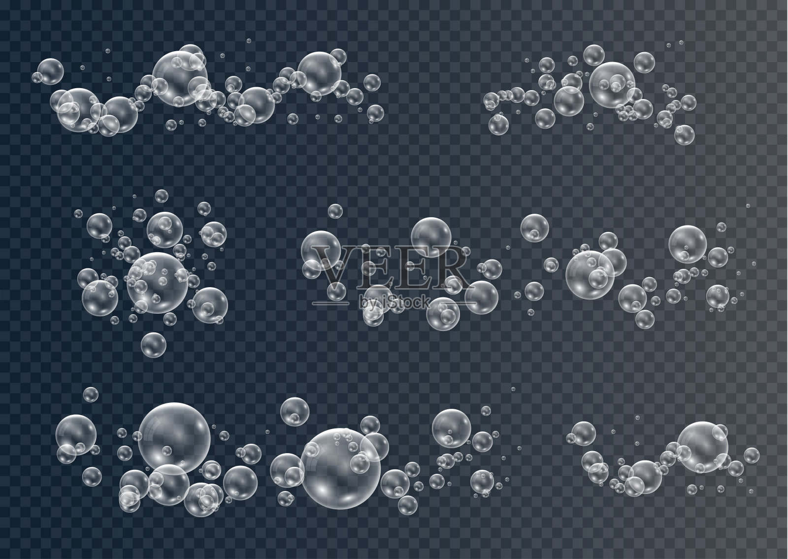 现实的肥皂泡。插画图片素材