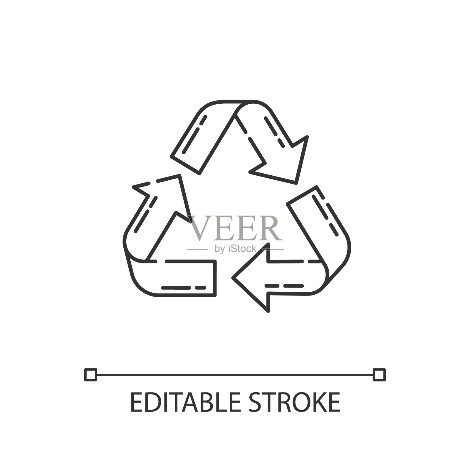 回收线性图标插画图片素材