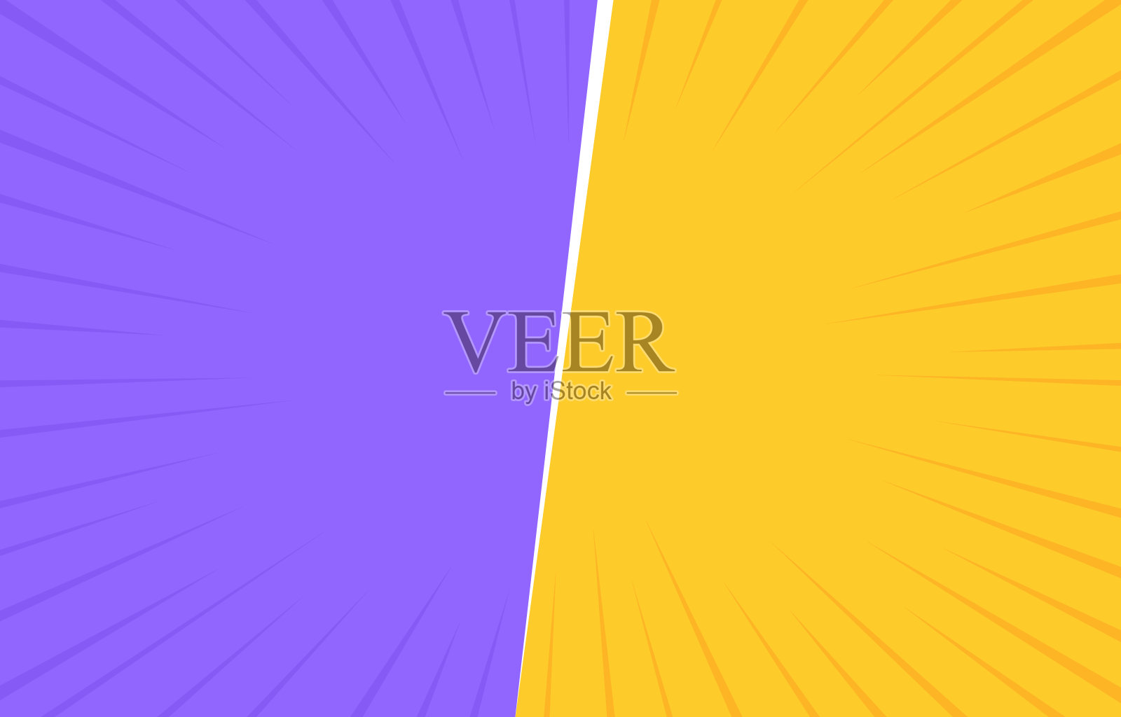 两种颜色的复古背景与半色调的角落。夏天的背景在紫色和黄色。矢量插图在复古波普艺术风格的漫画书,海报,广告设计插画图片素材