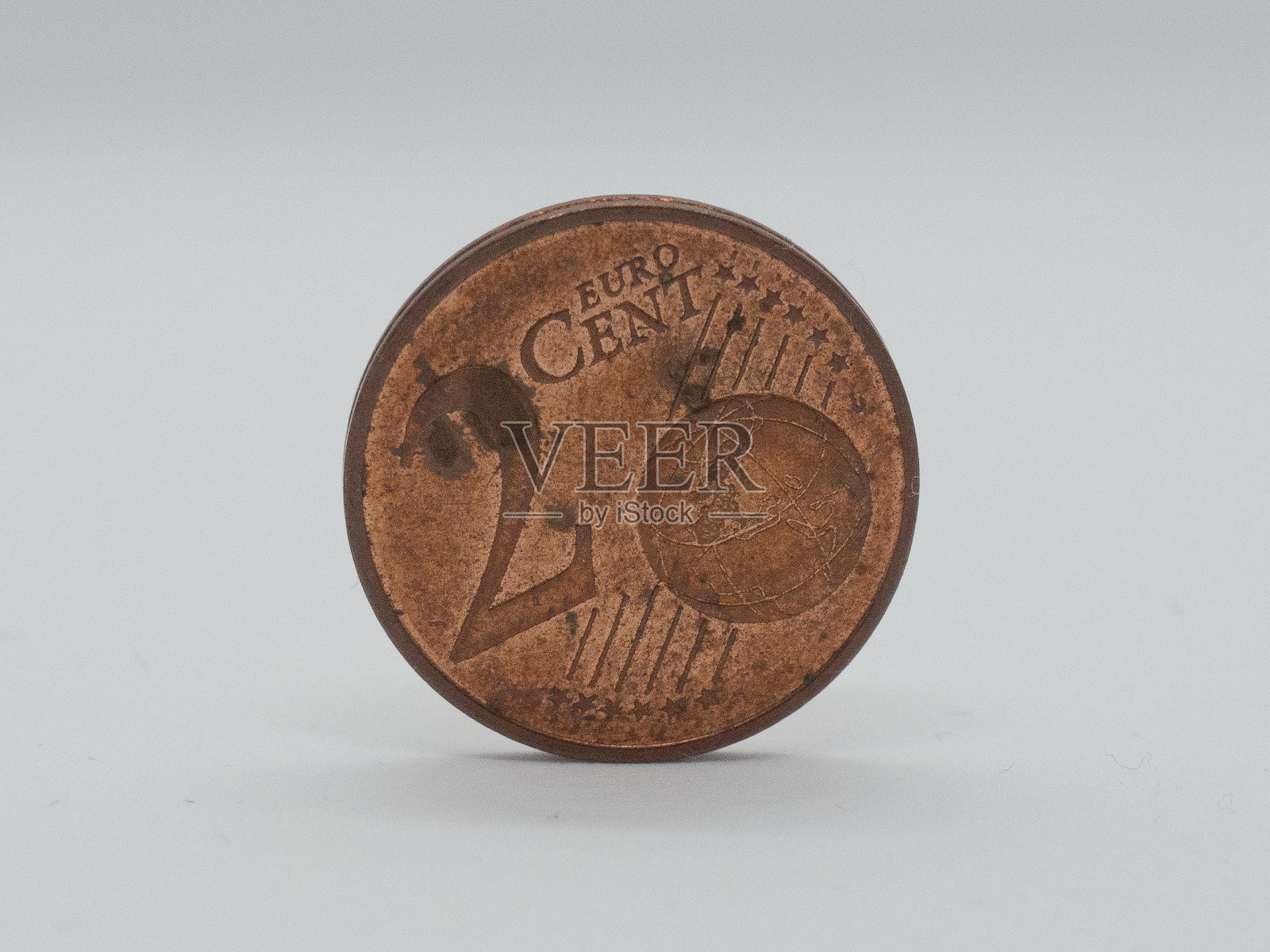 两枚欧分硬币照片摄影图片