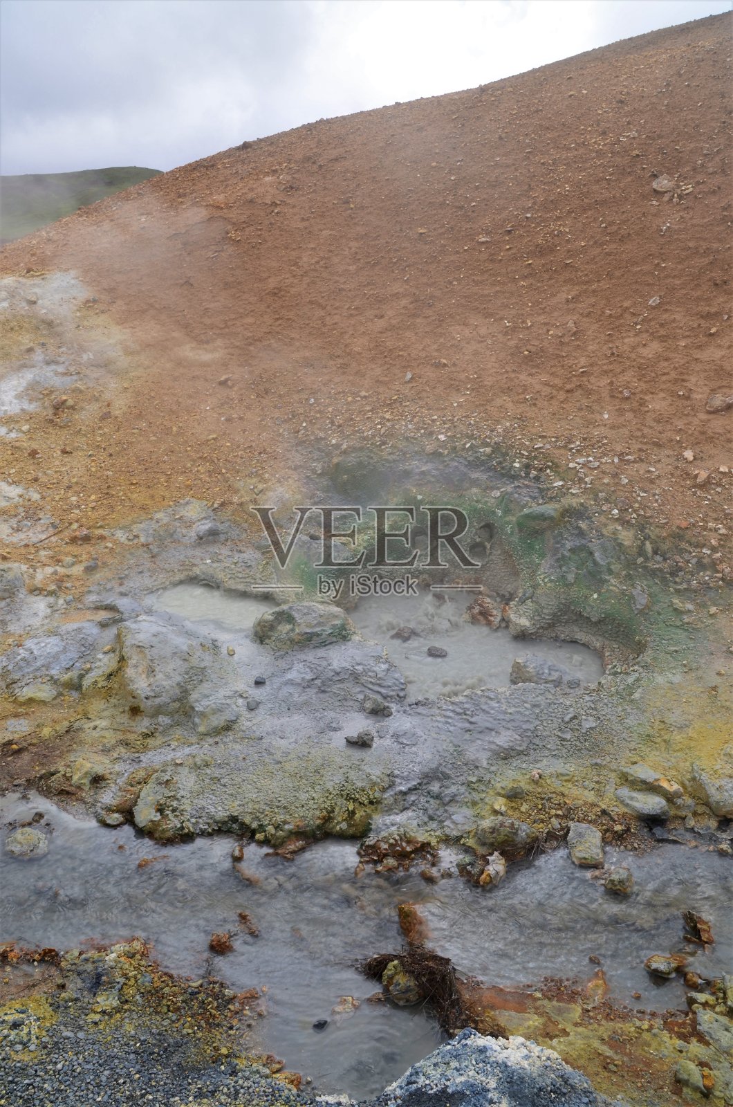 冰岛景观-克苏维克地热区照片摄影图片