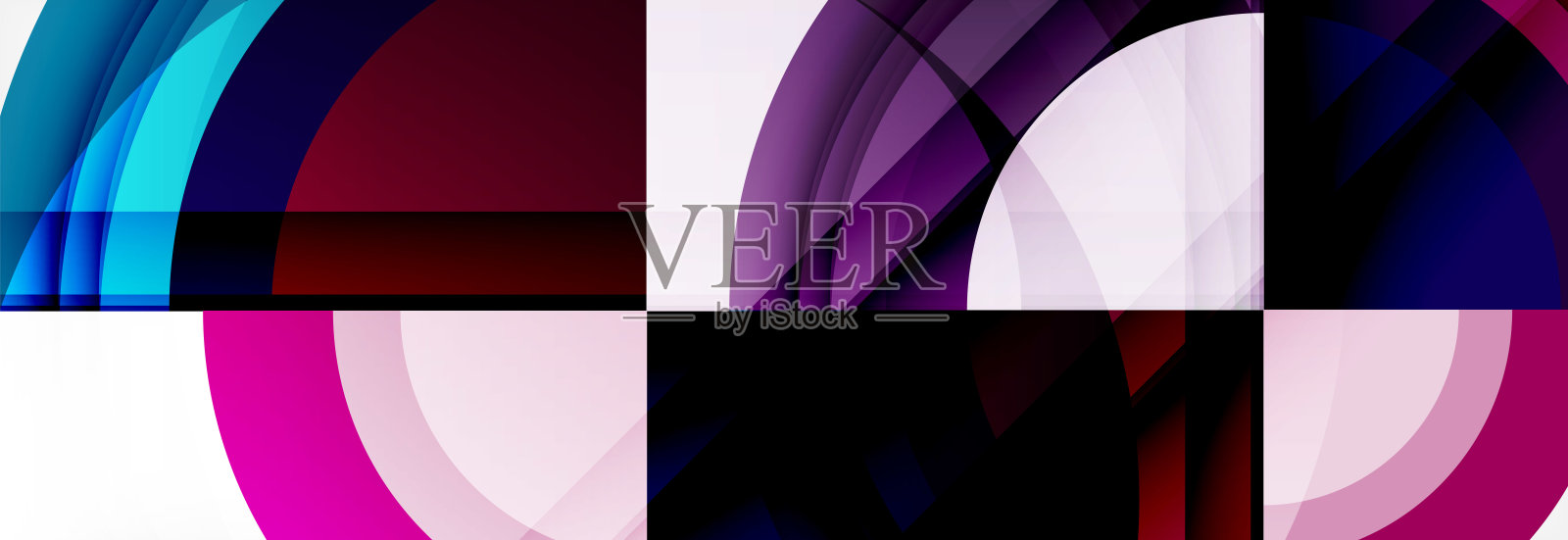 圆形,三角形和圆形。现代抽象背景插画图片素材