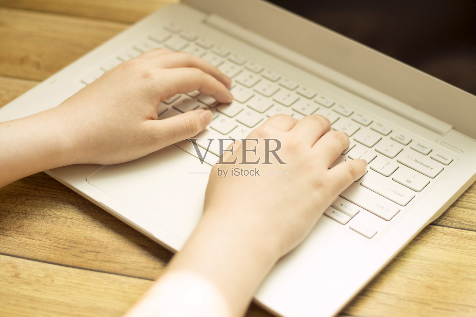 一个拿着笔记本电脑的女人照片摄影图片