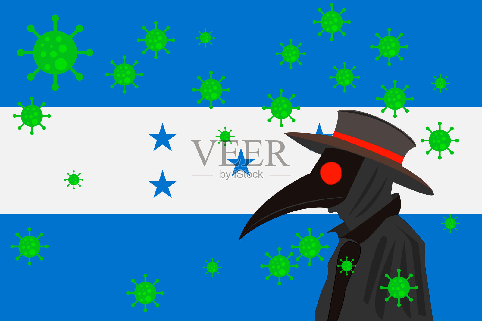 鼠疫博士,班德拉,几内亚,洪都拉斯插画图片素材