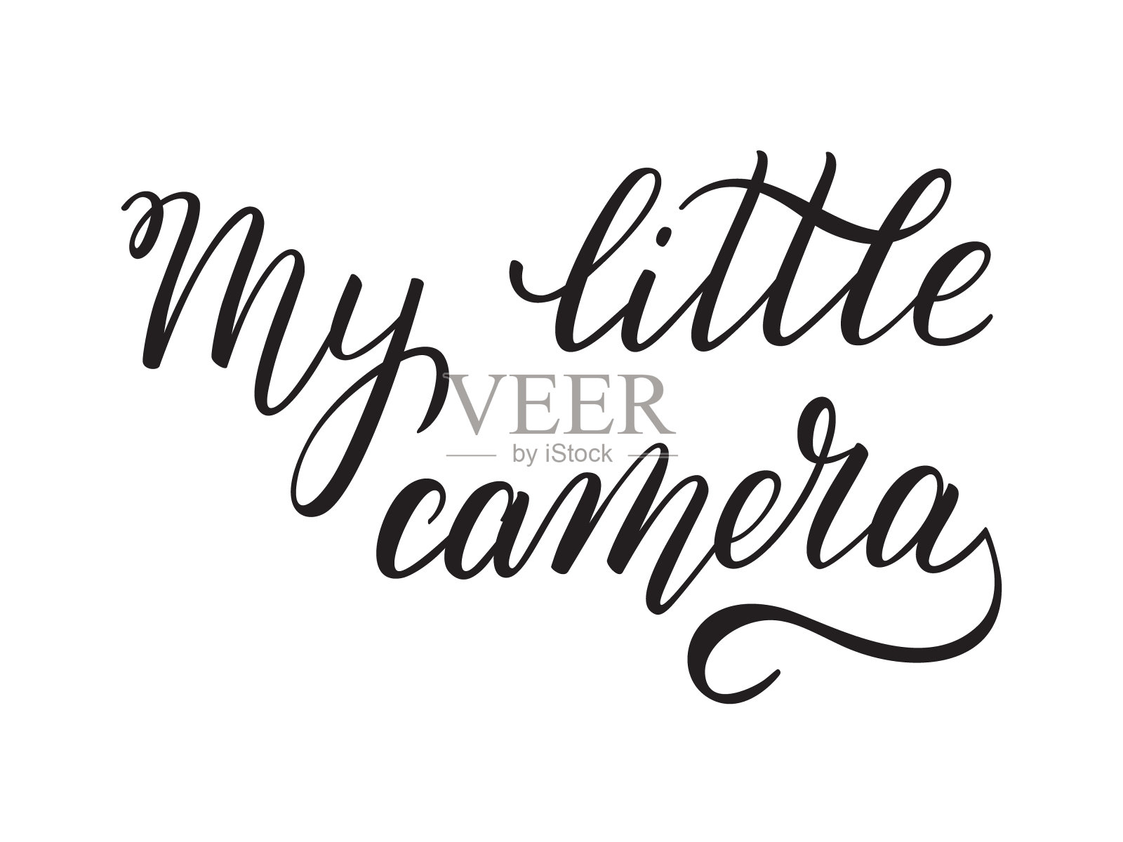 我的小相机。模板卡片,海报,打印。插画图片素材