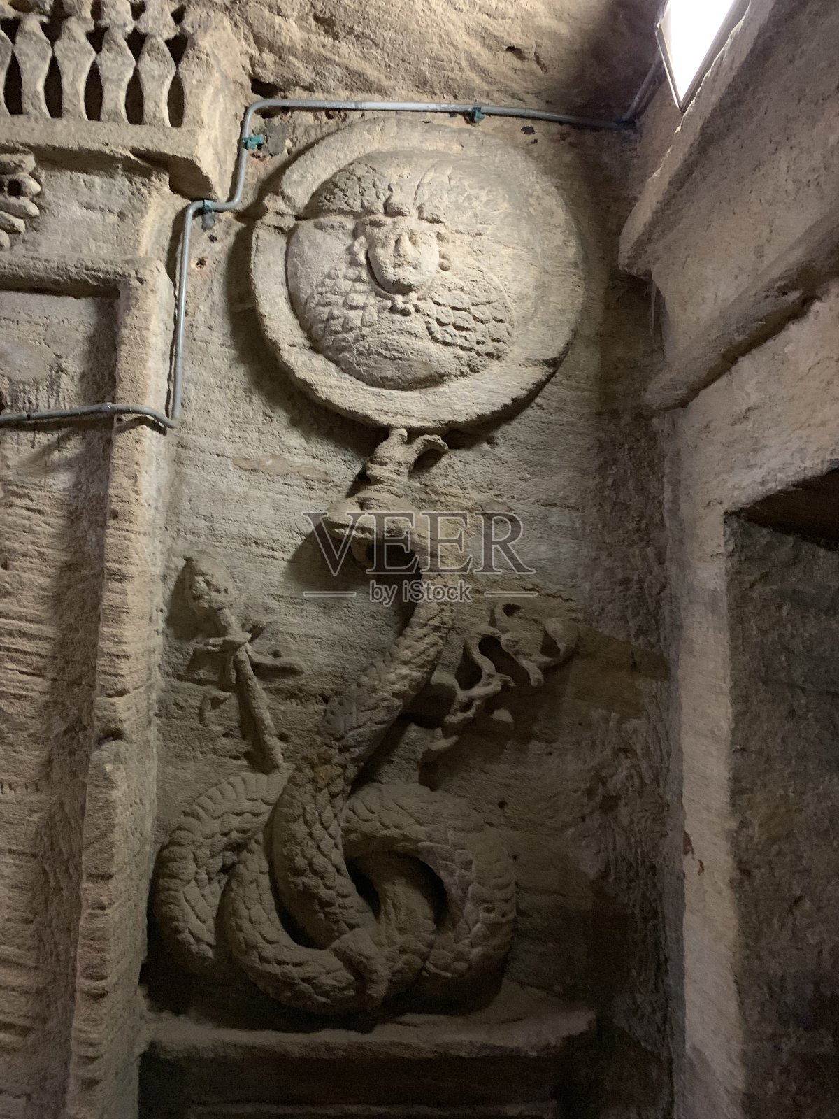 科姆埃尔舒卡法地下墓穴内部照片摄影图片