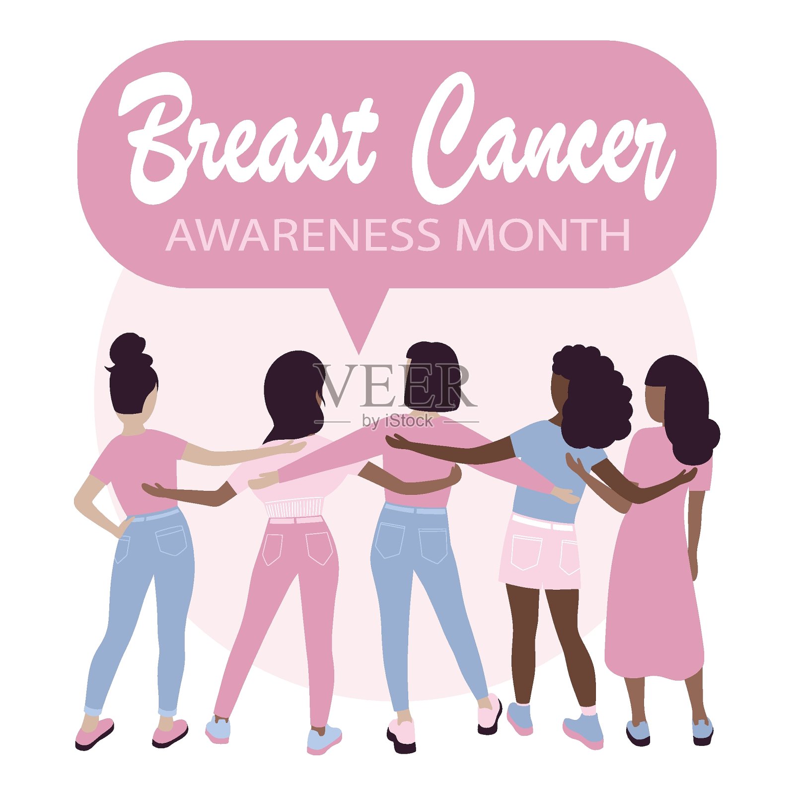 乳腺癌插画图片素材