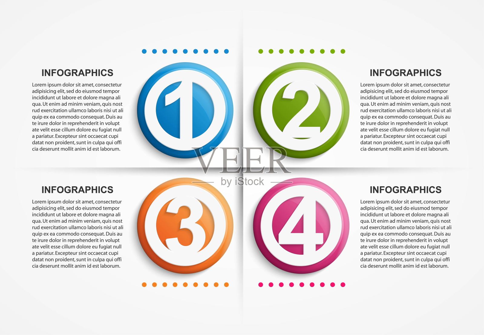 抽象选项信息图形模板。用于业务演示或信息横幅的信息图。插画图片素材