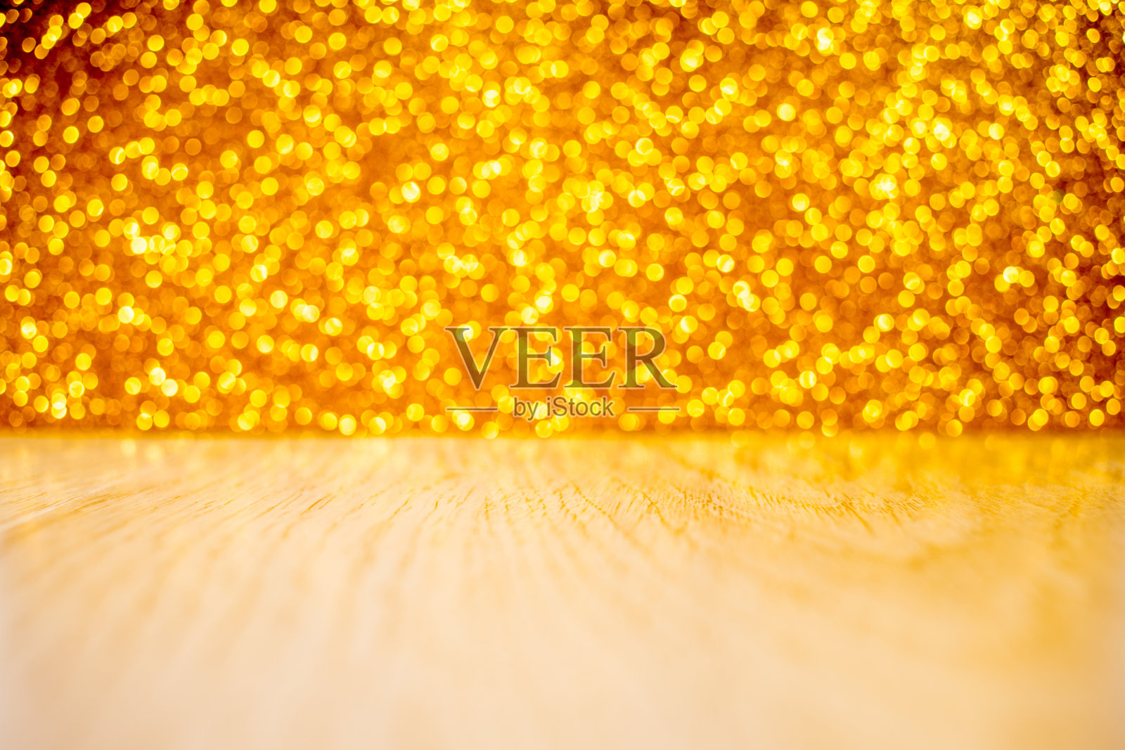 抽象闪烁的灯光背景。白银和黄金。de-focused照片摄影图片