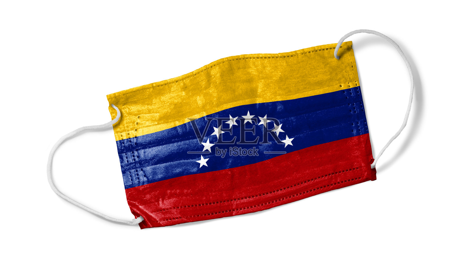 印有委内瑞拉国旗的面具。jpg照片摄影图片