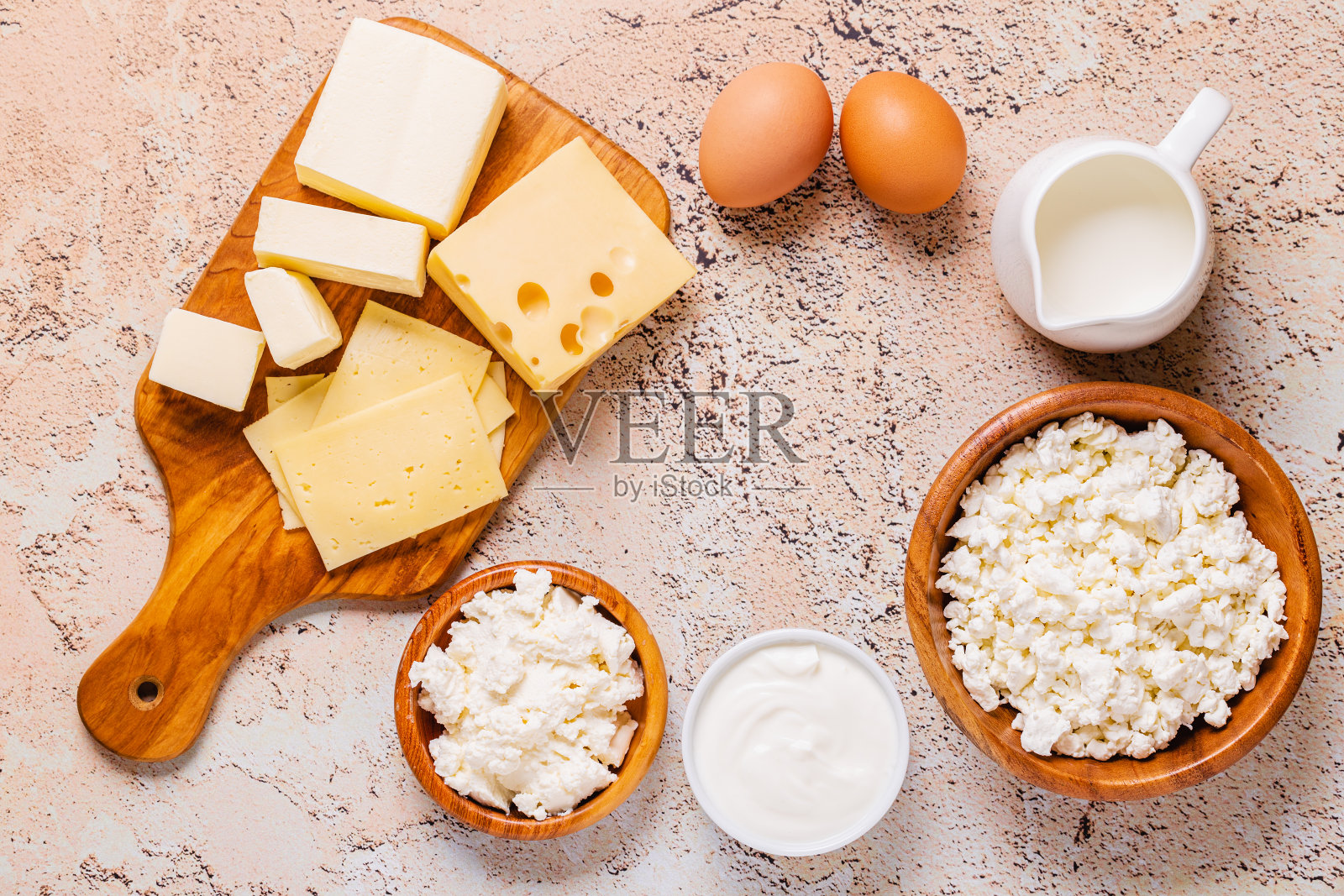 不同类型的乳制品照片摄影图片