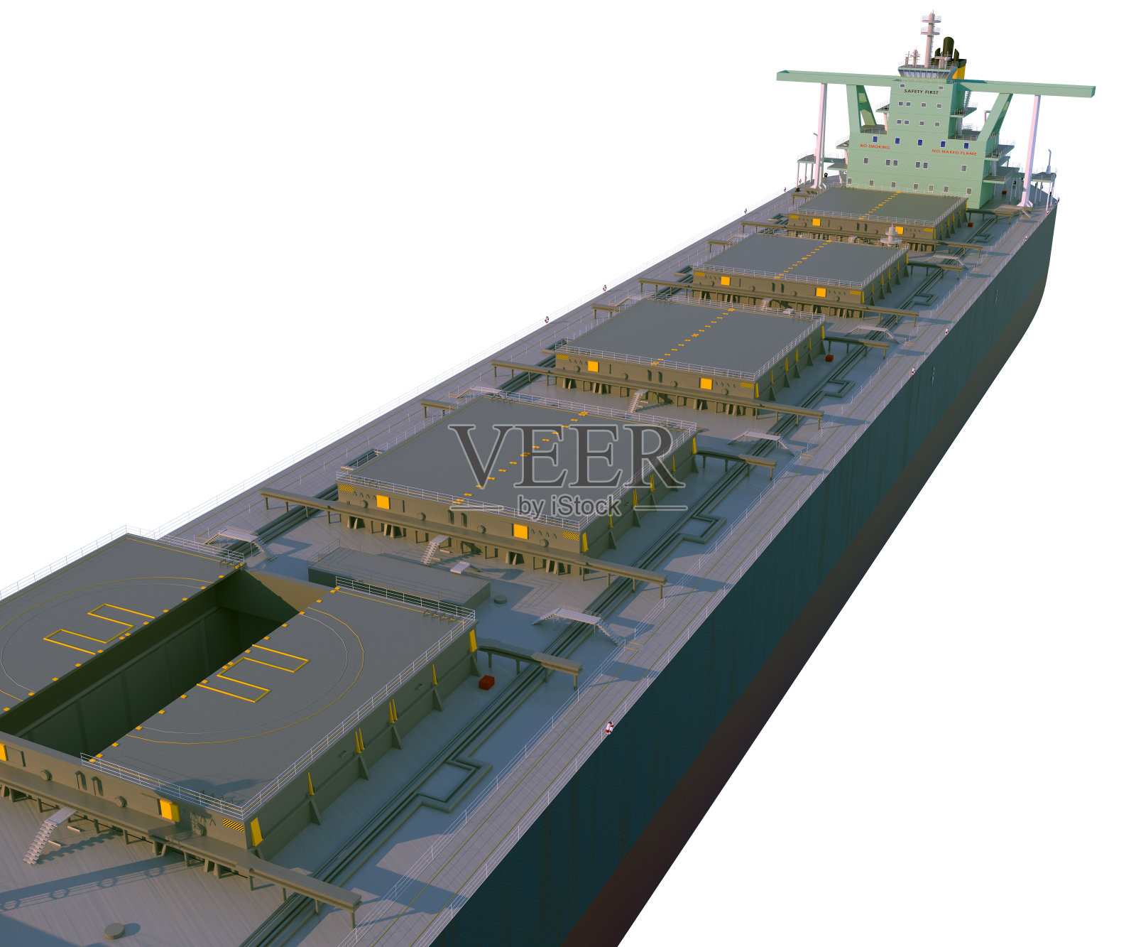 散货船船。3 d渲染照片摄影图片