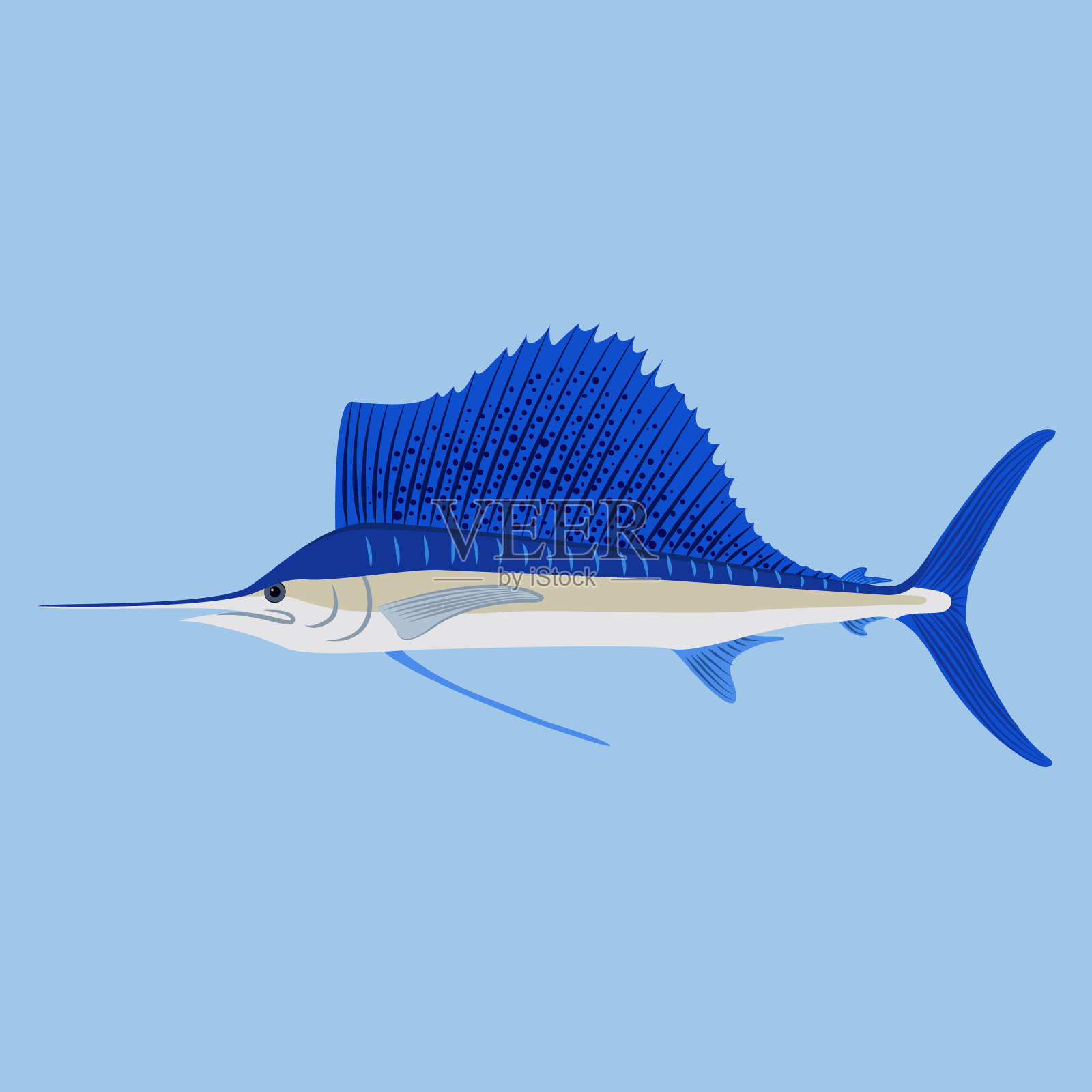 剑鱼,矢量卡通插图插画图片素材