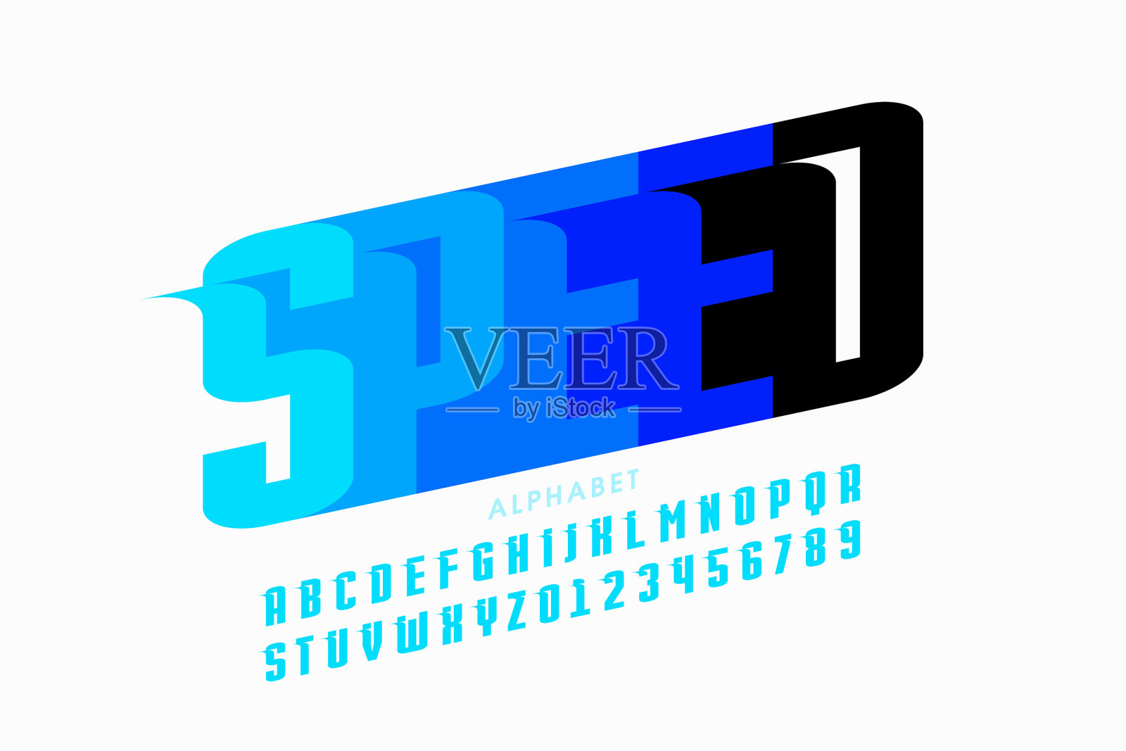 速度运动字体插画图片素材