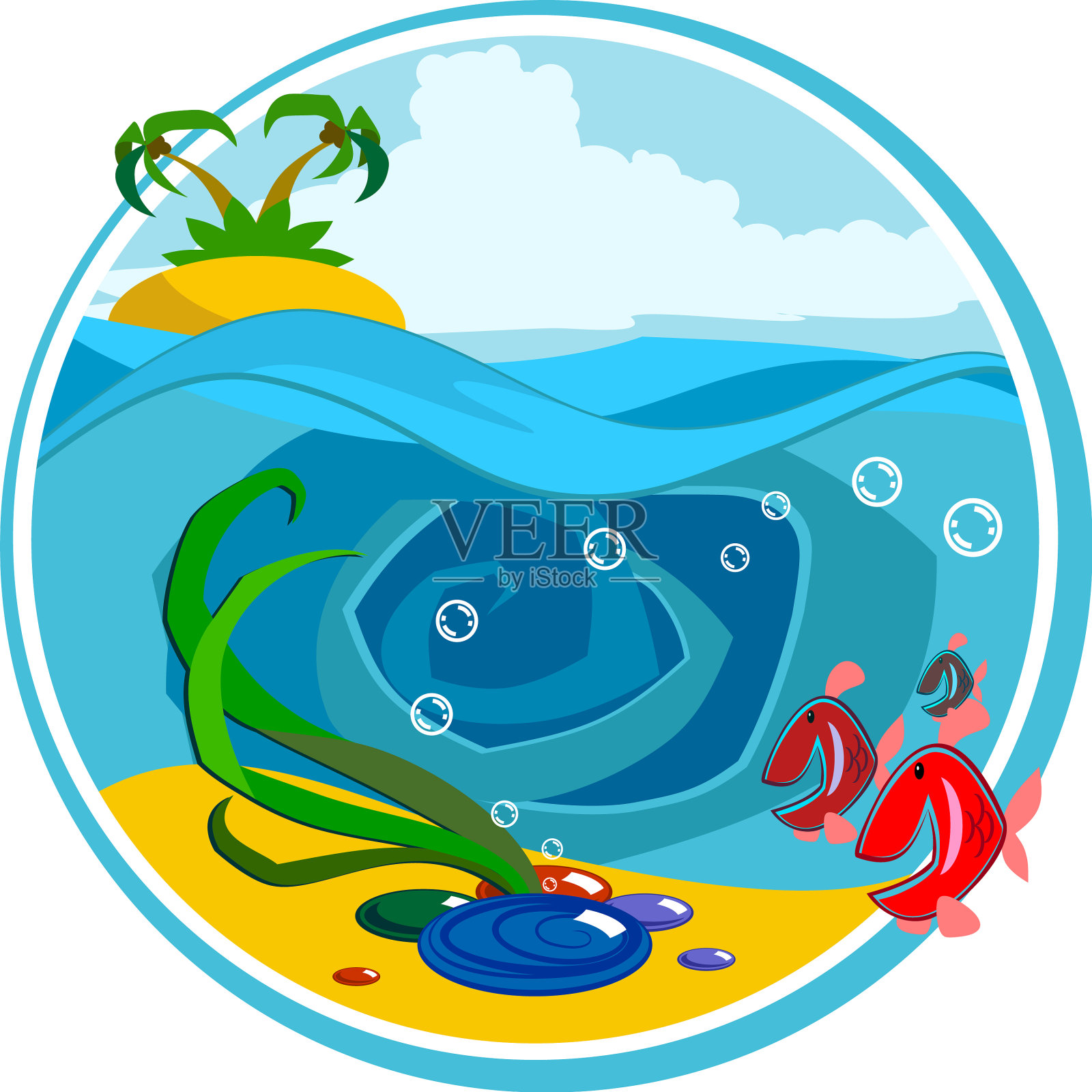 海图上有圆形的徽章、会徽、会徽插画图片素材