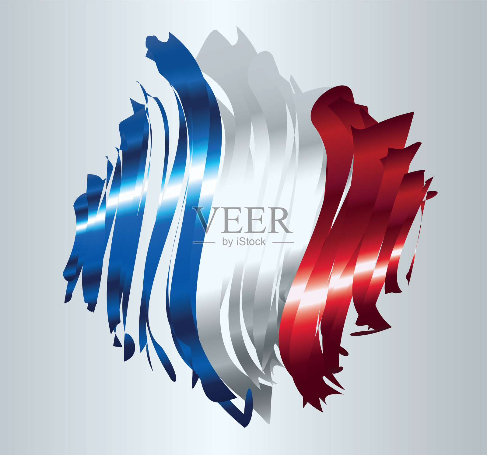 白色背景上的抽象旗帜插画图片素材