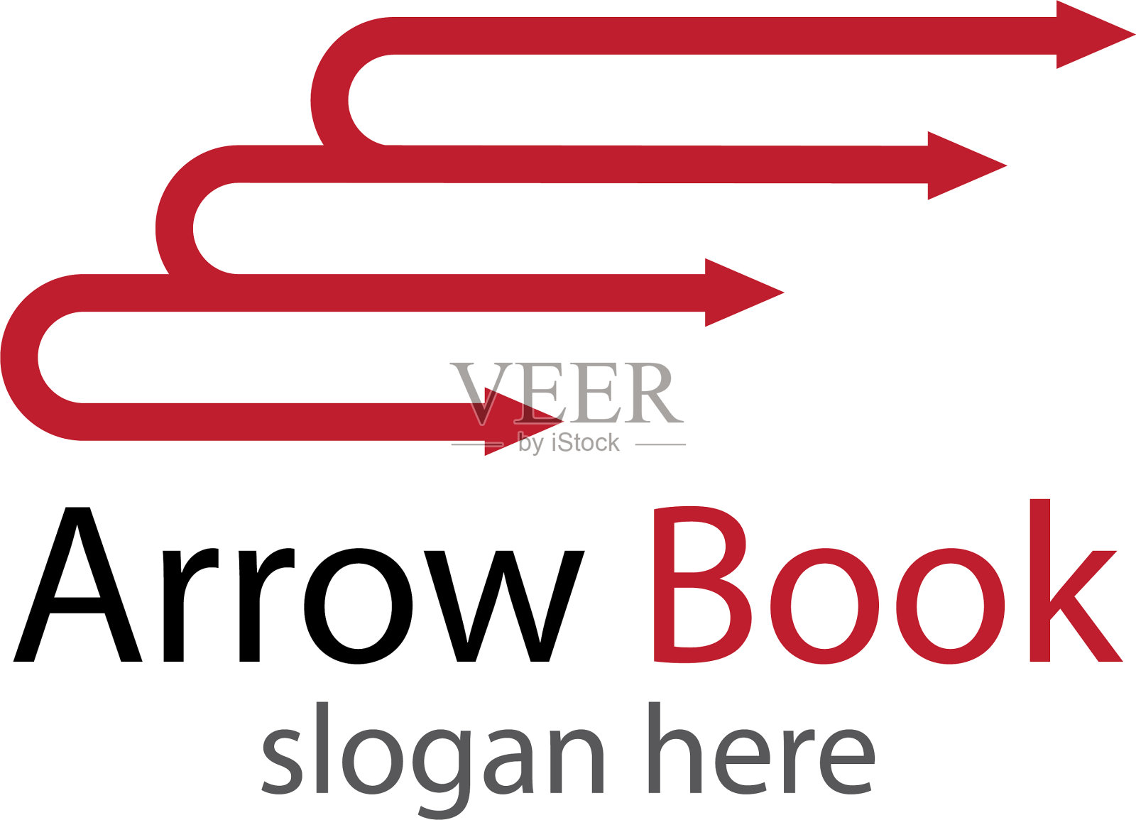 书箭头标志插画图片素材