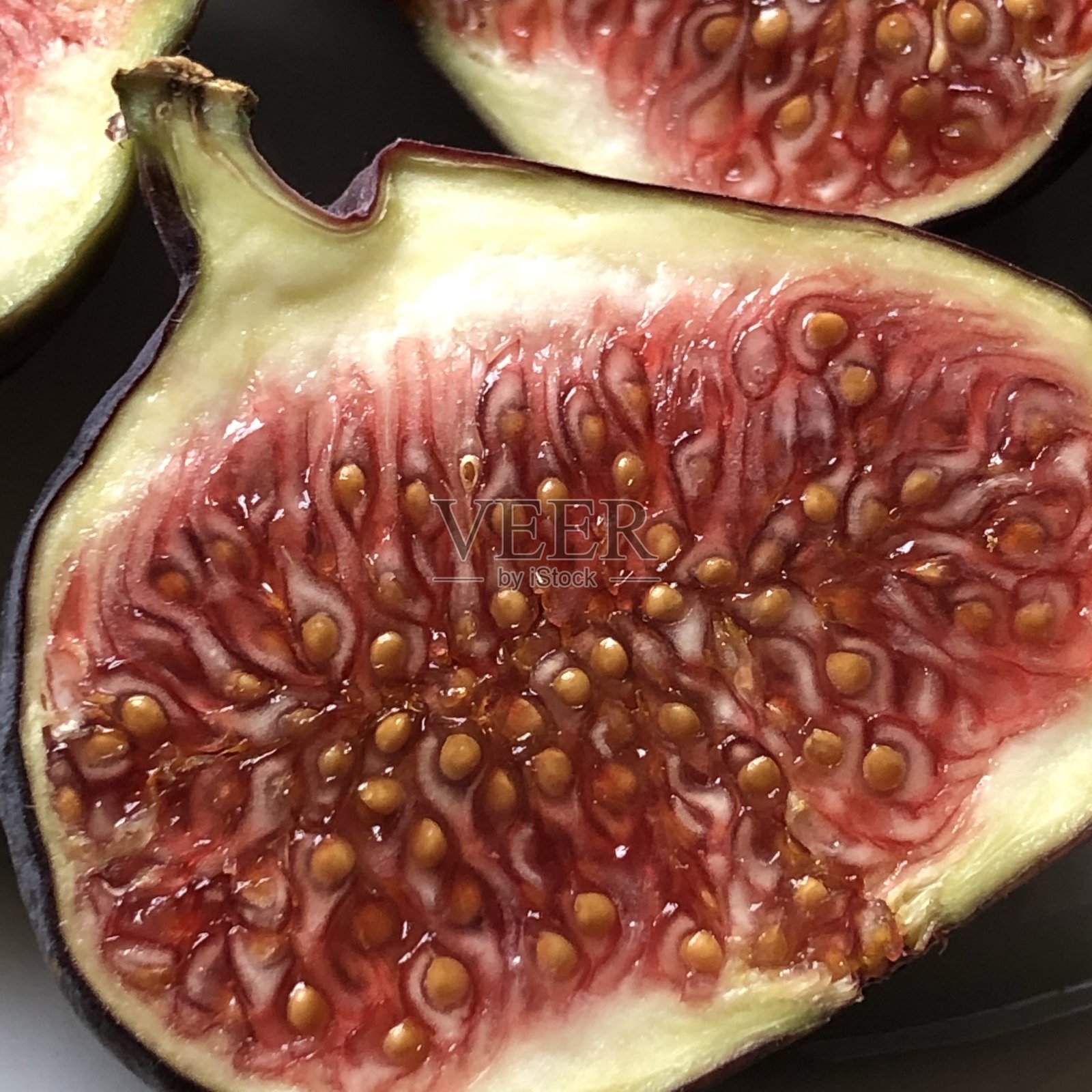 不同构图的成熟无花果的特写照片摄影图片