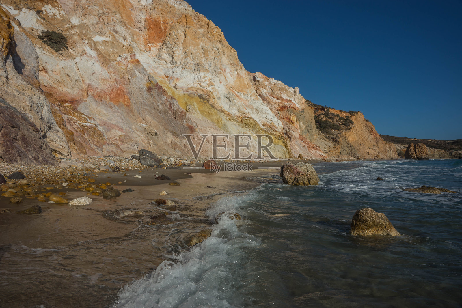 Firiplaka海滩,美丽的自然色彩,Milos,照片摄影图片