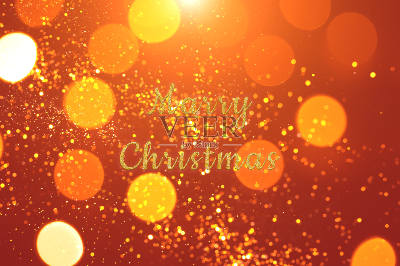 黑色背景上的金婚圣诞散景照片摄影图片