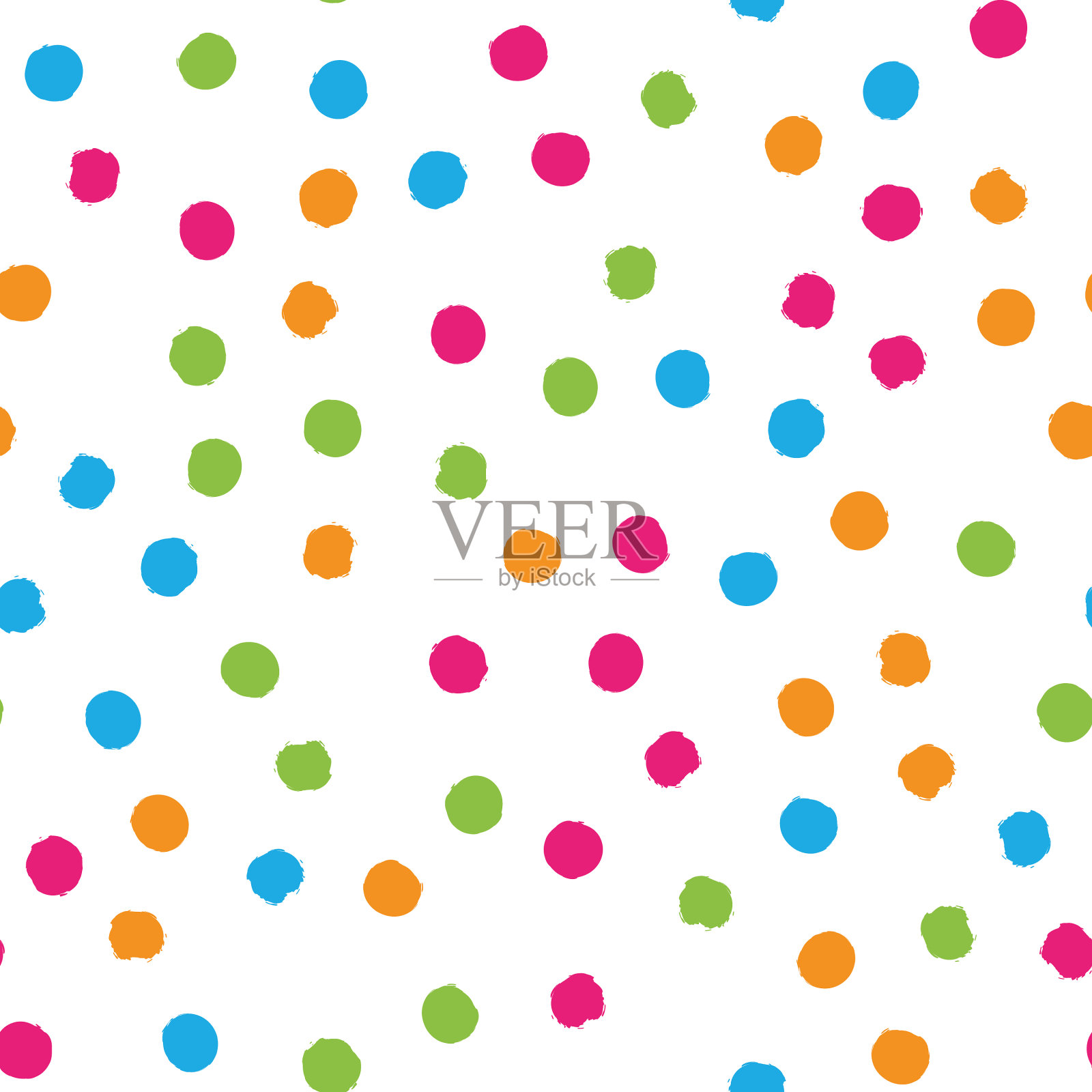 分散的彩色画笔点无缝背景插画图片素材