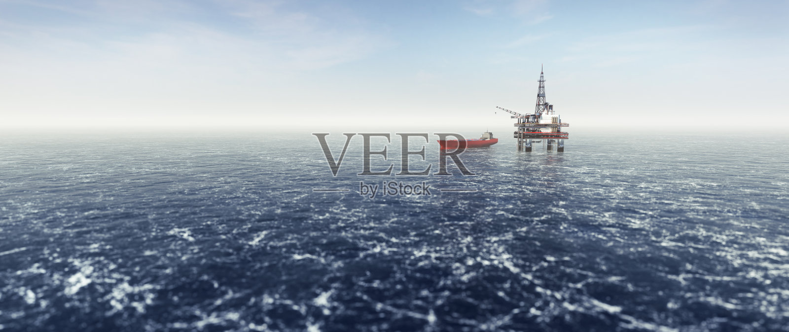 海上钻井平台。石油平台照片摄影图片